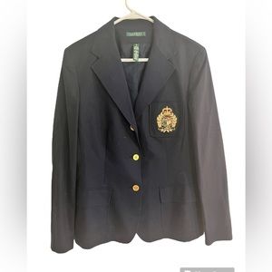Vintage Navy Blue Lauren Ralph Lauren Blazer Size 12